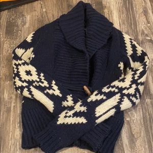 American Eagle Cropped Toggle Sweater Size Small
